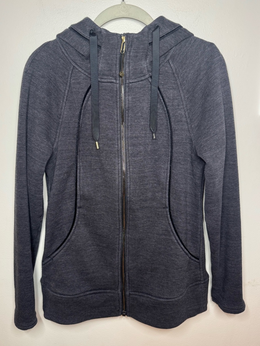 Lululemon Scuba Hoodie Plush- Heathered Core Black/ Black